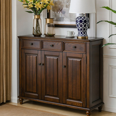 Armoire de rangement pour chaussures en bois massif 18 paires