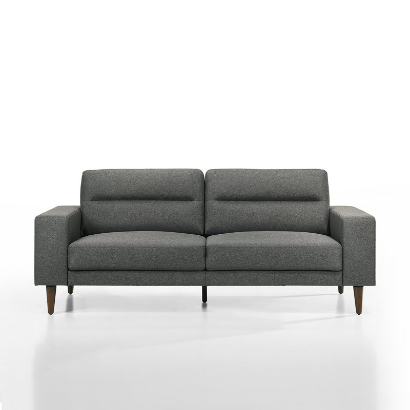 Loseff Pointer Fabric Upholstered Sofa, Gray