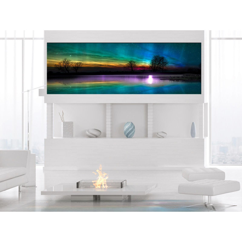Apopka arc-en-ciel aurore étroite sur toile, H 20 po x l 59 po x P 0,7 po