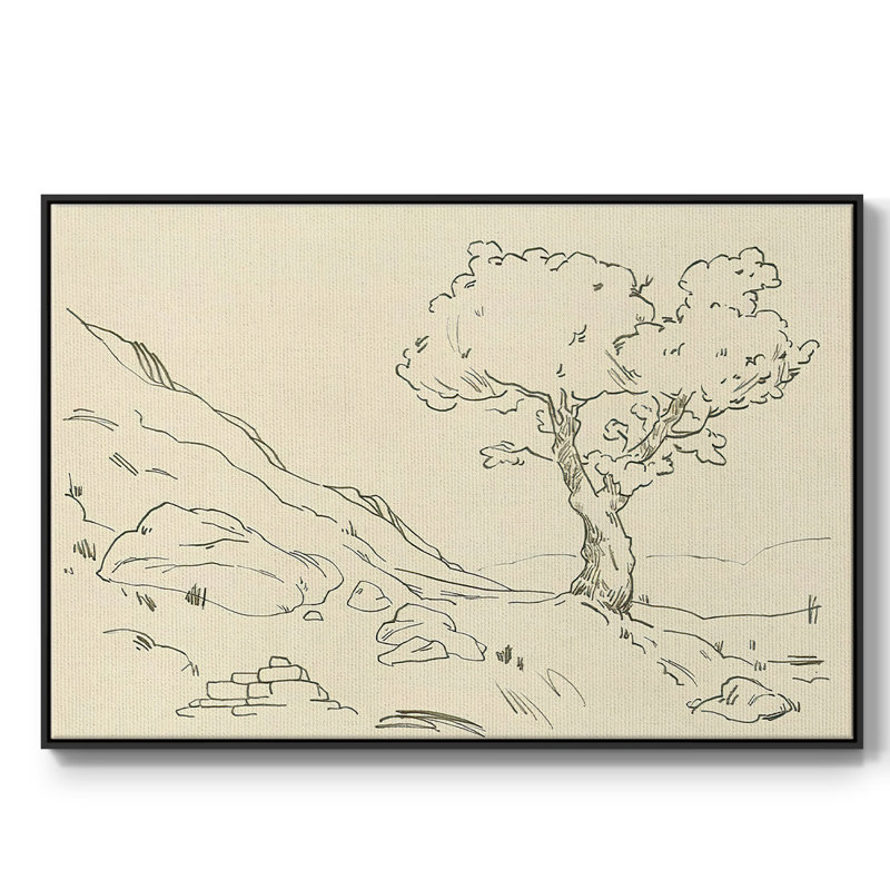 Chêne Christchurch I, Toile encadrée noire, H 27 po x l 41 po x P 2 po, Non