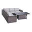 Ensemble de conversation modulaire avec coussins 8 pièces Cleo