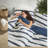Modern Yarn-dyed Striped Bedding Sets, Full/queen, Polyester Comforter With Pillow Shams