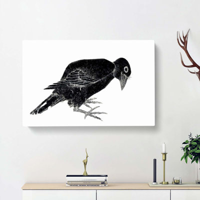 Crow by Katsushika Hokusai - Wrapped Canvas