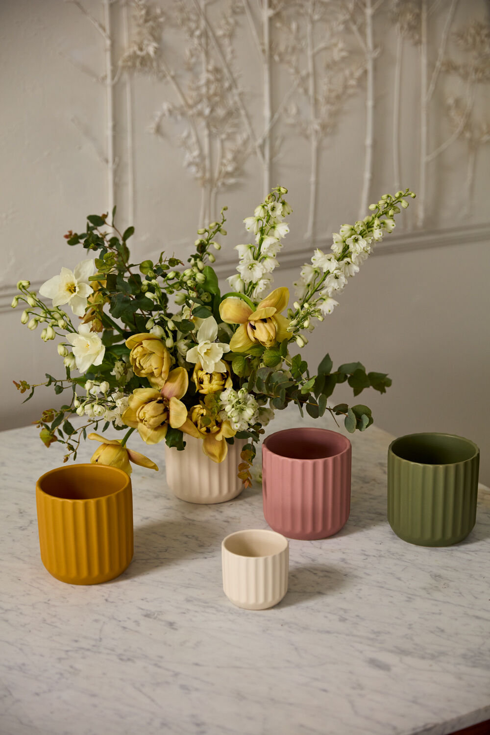 Simona Ceramic Pot Planter, 9.25" H x 9.25" W x 9.25" D