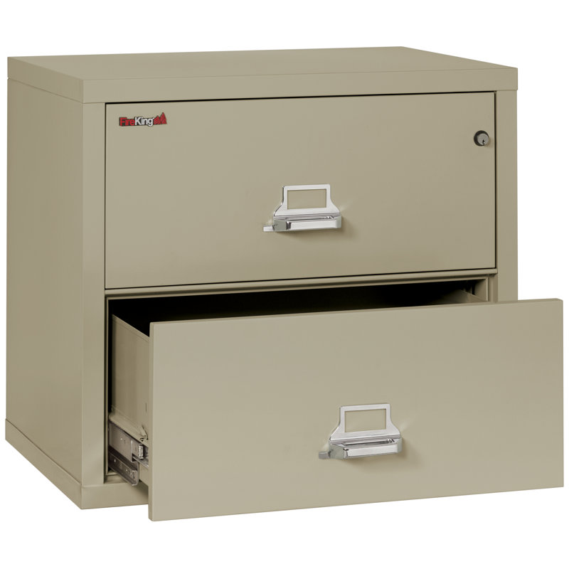 Fireproof 2 - Drawer File Cabinet, Key Lock, Pewter