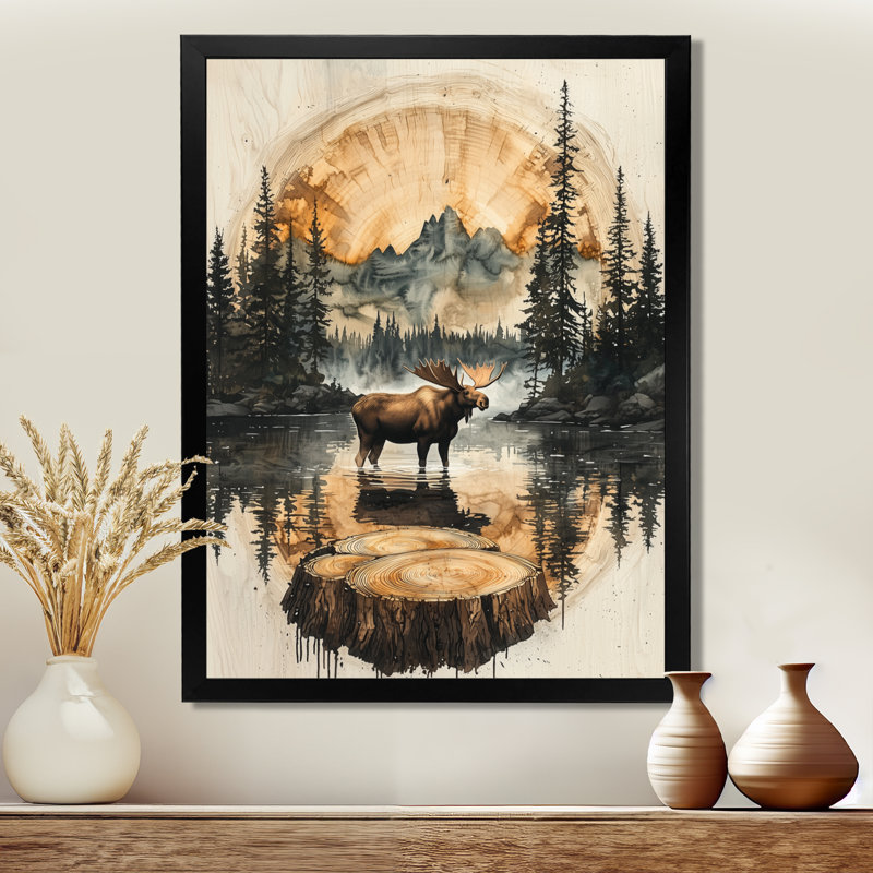 Goran - animaux, reproduction d'art sur toile, Impression d'un seul cadre photo, Noir, H 20 po x l 12 po