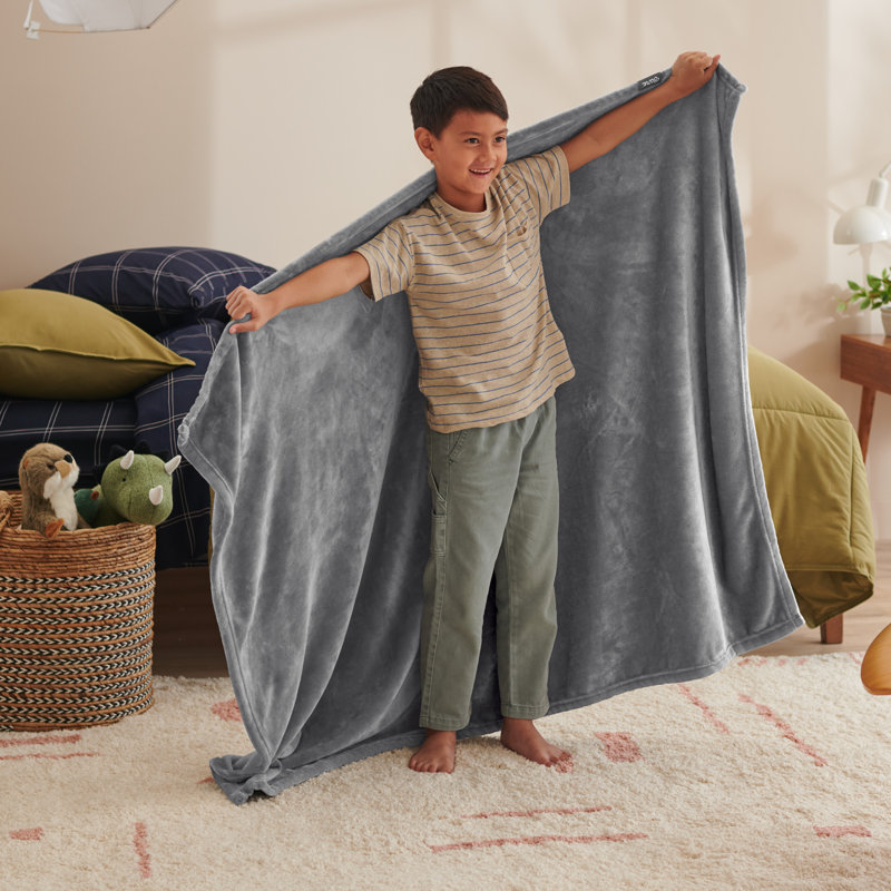 Couverture en molleton Bare Home Microplush - Kid, Gris