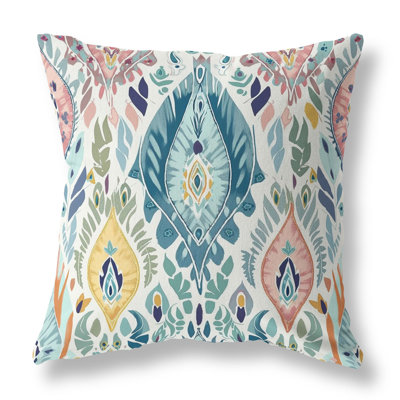 Ikat Infusion Ikat Indoor/Outdoor Reversible Throw Pillow
