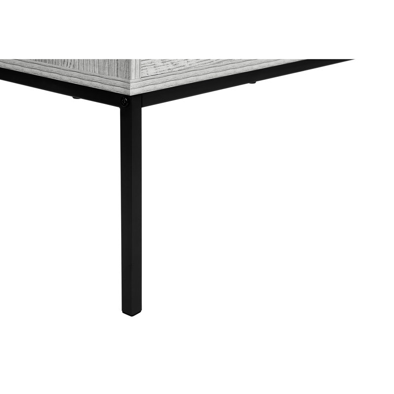 42" Lift-Top Coffee Table In Modern Style, Grey, Black Metal Accents, Hidden Storage With Lift-Top, 42 Inches, Rectangular, Grey Finish, Support, Included Option