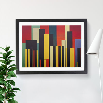 Popular Abstract City Skyline - Framed Print