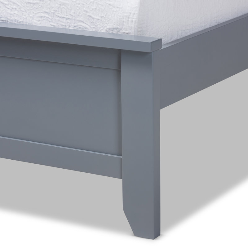 Lit plateforme en bois massif Aajah, Simple