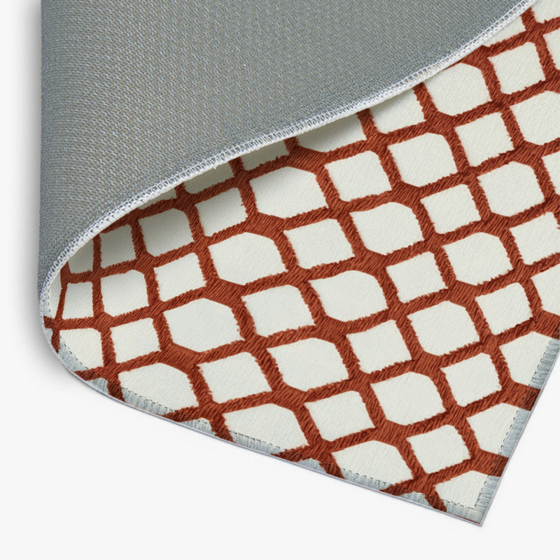 Tapis intérieur et extérieur beige Trellis, Rectangulaire 8 pi x 10 pi