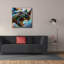  «Angry Rhino» par Pedro Gavidia, art mural sur toile, 37 po x 37 po-1034306362