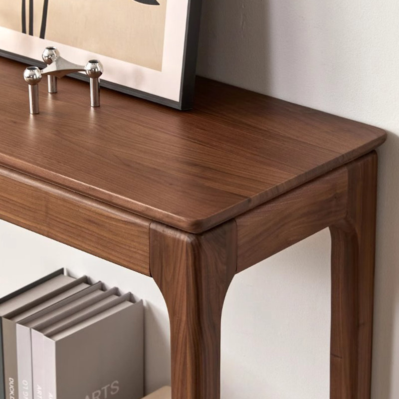 Console brune simple de style chinois, H 31,5 po x l 55,1 po x P 13,8 po