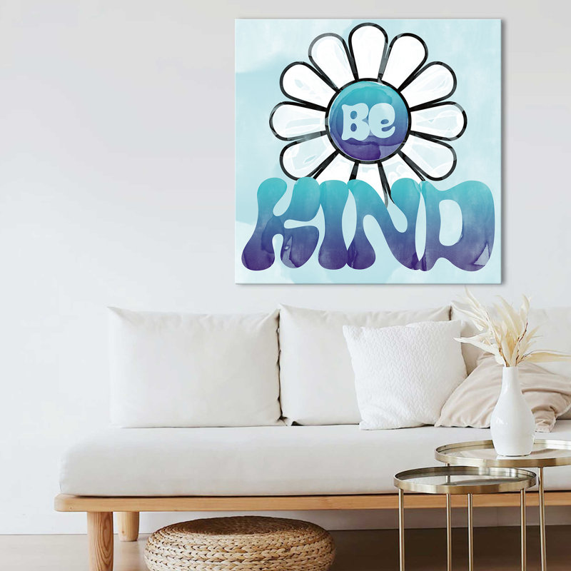 "Be Kind" par Katrina Craven, reproduction sur toile, H 28 po x l 28 po x P 1,5 po