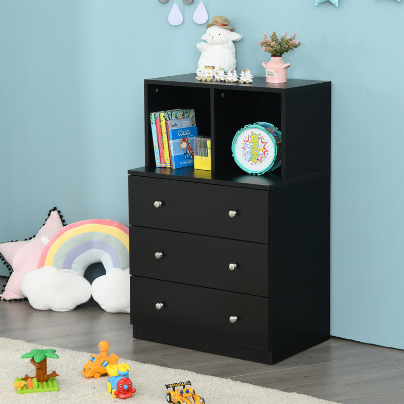 Commode 3 tiroirs Frants, Noir