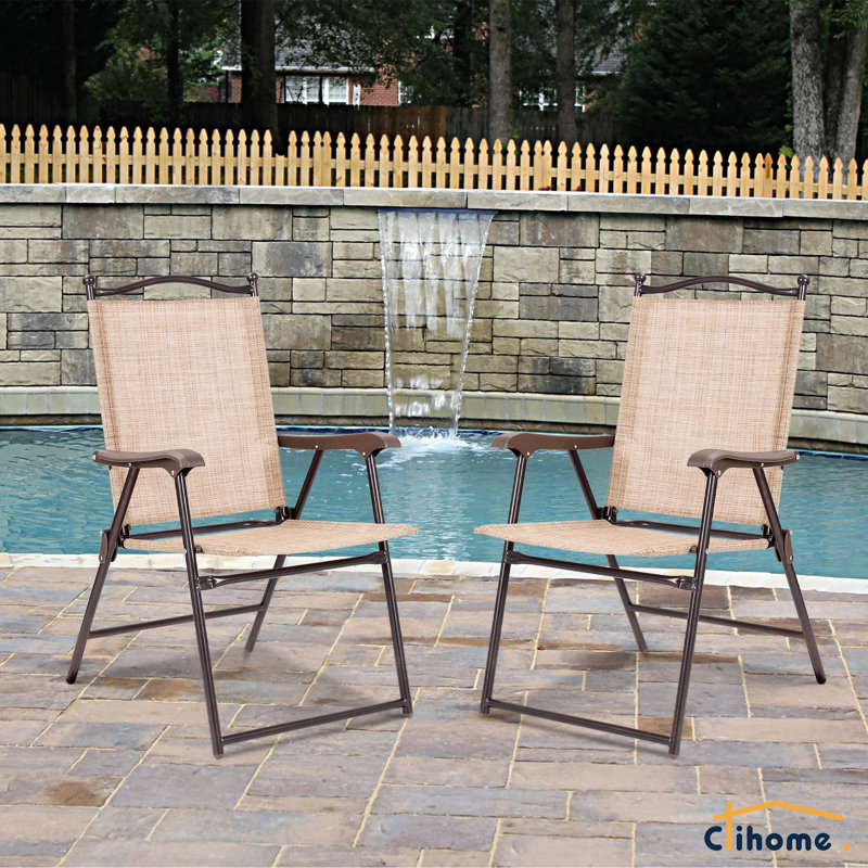 Chaise de camping pliante, Beige