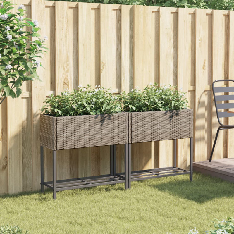 Elevated Planter, 70cm H x 70cm W x 28cm D, Grey