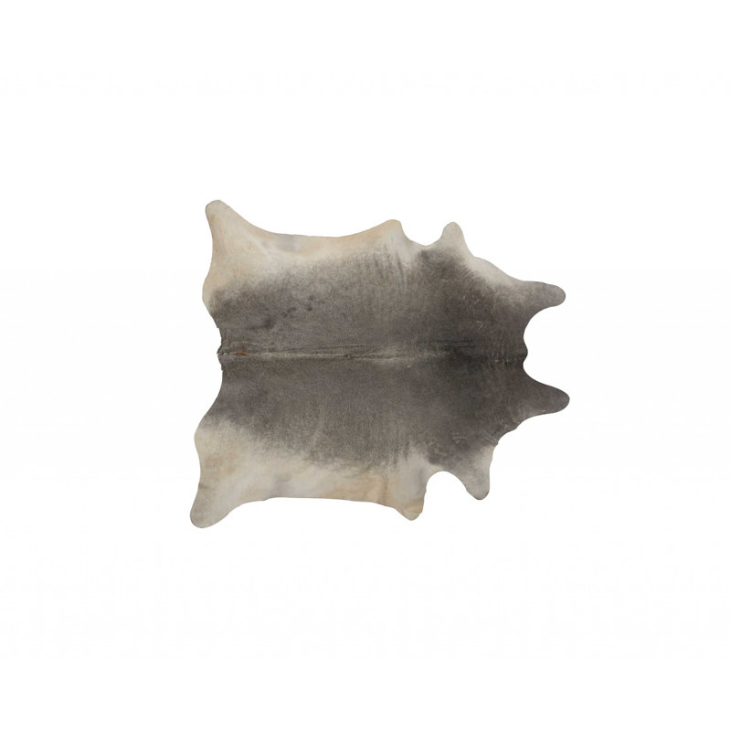 5' X 7' Gray Cowhide Area Rug