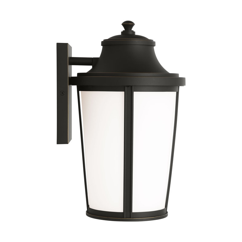 Portola Medium Lantern from Generation Lighting , Antique Bronze, 14" H x 8.25" W x 9" D