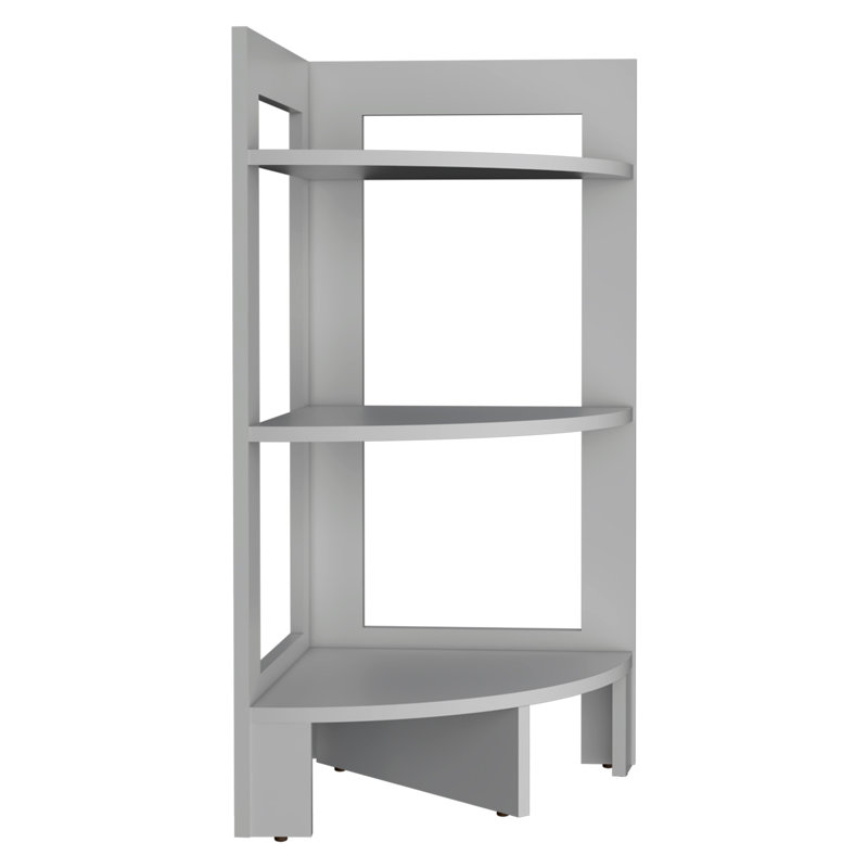 Table de bout à 3 niveaux avec tablette, table de bout et plateau, White