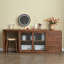 Bureau en L en noyer avec armoires de rangement-1745593589