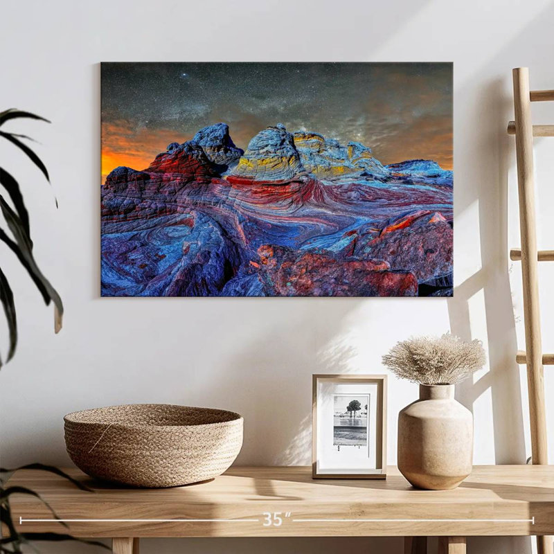 Alvord, crépuscule profond, poche blanche, Arizona, H 16 po x l 24 po