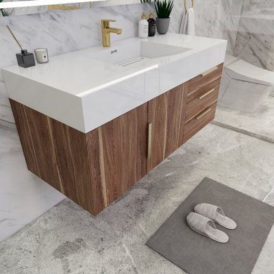 Ensemble de meuble-lavabo simple mural 48 po Glasgow