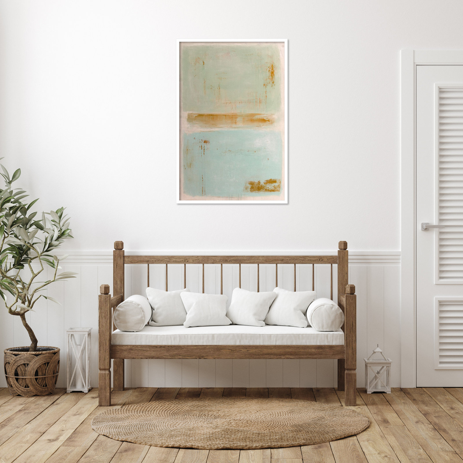 Soft Sided Print by Erin Ashley, 41" H x 28" W, White