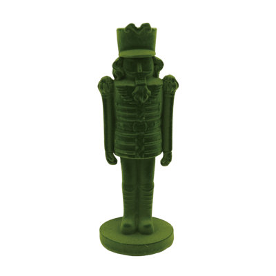 Figurine casse-noisette en résine floquée verte
