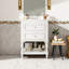 Meuble-lavabo 24 po avec lavabo en céramique, 2 tiroirs et tablette ouverte 24 po-1327357451