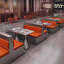 Banc rembourré en similicuir de style industriel