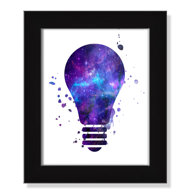 Décoration murale pour enfants light vagues, H 12 po x l 10 po x P 0,63 po, Cadre noir
