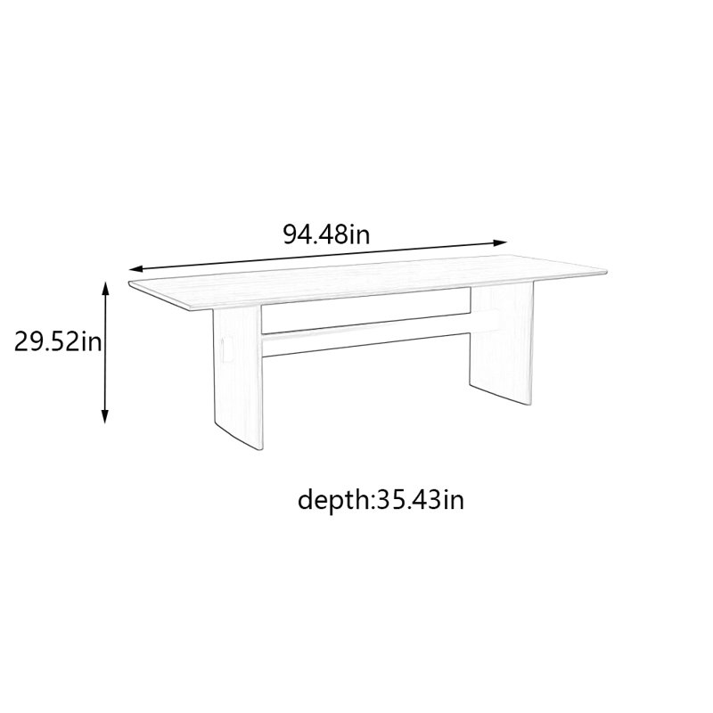 Ebelin, 29.52"H x 94.48"L x 35.43"W, Light Brown