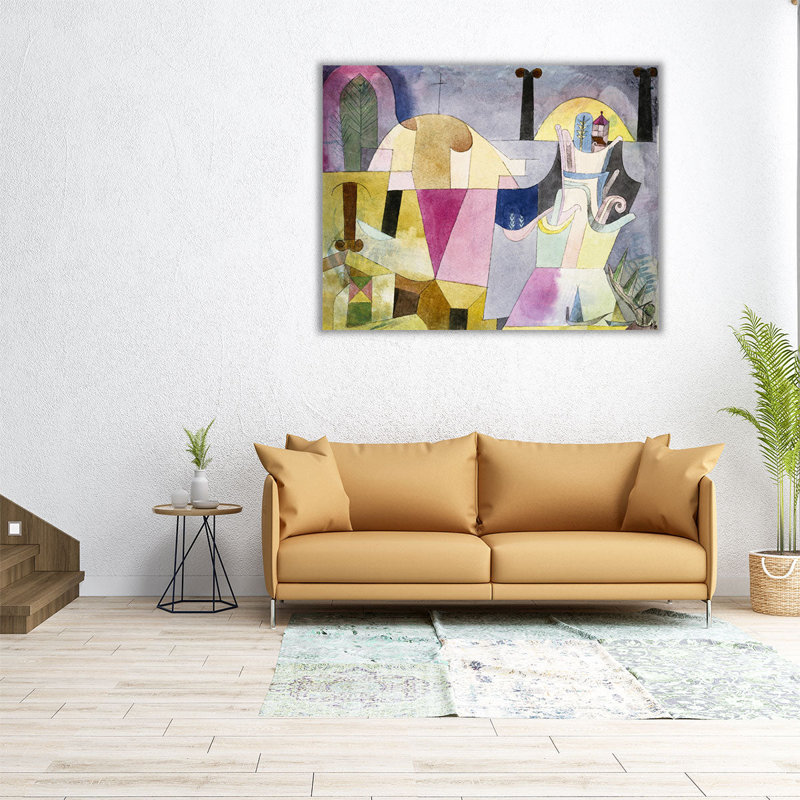 Colonnes dans un paysage, 1919 - reproduction d'art sur toile, H 32 po x l 40 po