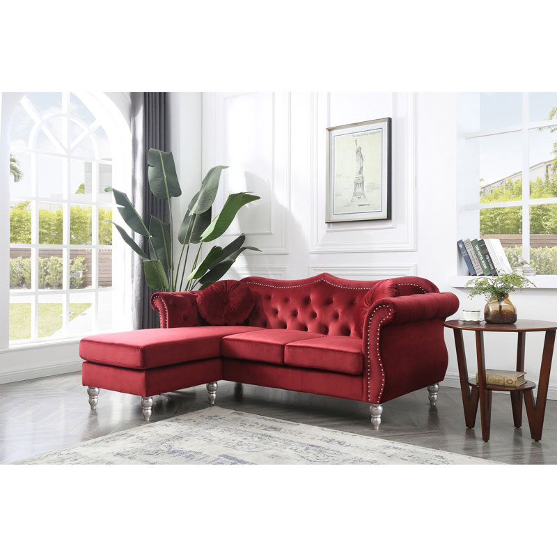 Canapé Glory Furniture Hollywood, BOURGOGNE, Rouge