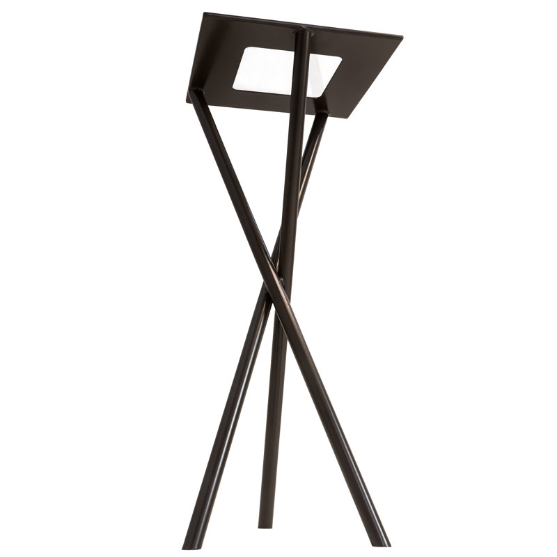 Glass Pedestal End Table