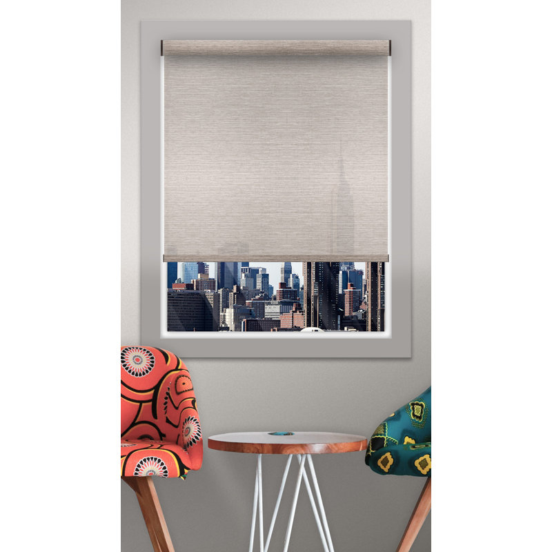 Room Darkening Roller Shade, Beige, 57"W x 72"L