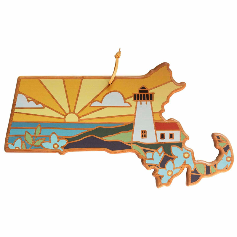 Massachusetts Cutting & Serving Board with Artwork by Summer Stokes