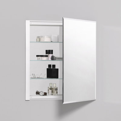 R3 Series Recessed or Surface Mount Frameless Medicine Cabinet with 3 Adjustable Shelves