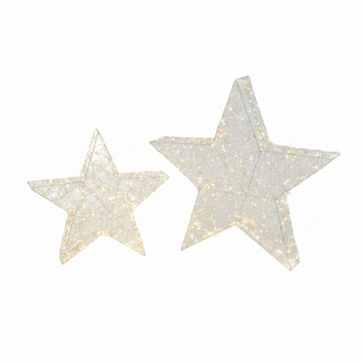 UL Electric Lighted Holiday Stars Set of 2 - Lg 27.5"H