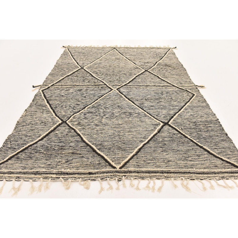 Tapis noir et blanc Julian