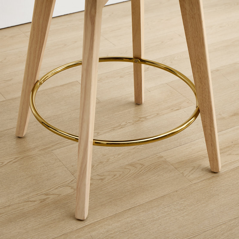 Tabouret de comptoir pivotant avec accoudoirs Ashwell, Green Linen