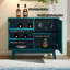 Buffet 36 "avec tablette de rangement pour vin, armoire de rangement avec porte-verre à vin
