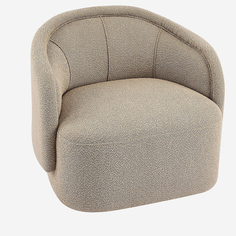 Fauteuil d'appoint Amanda Beige, Espresso