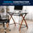 Jude Tempered Glass Computer Desk with Pull-Out Keyboard Tray-1810930512