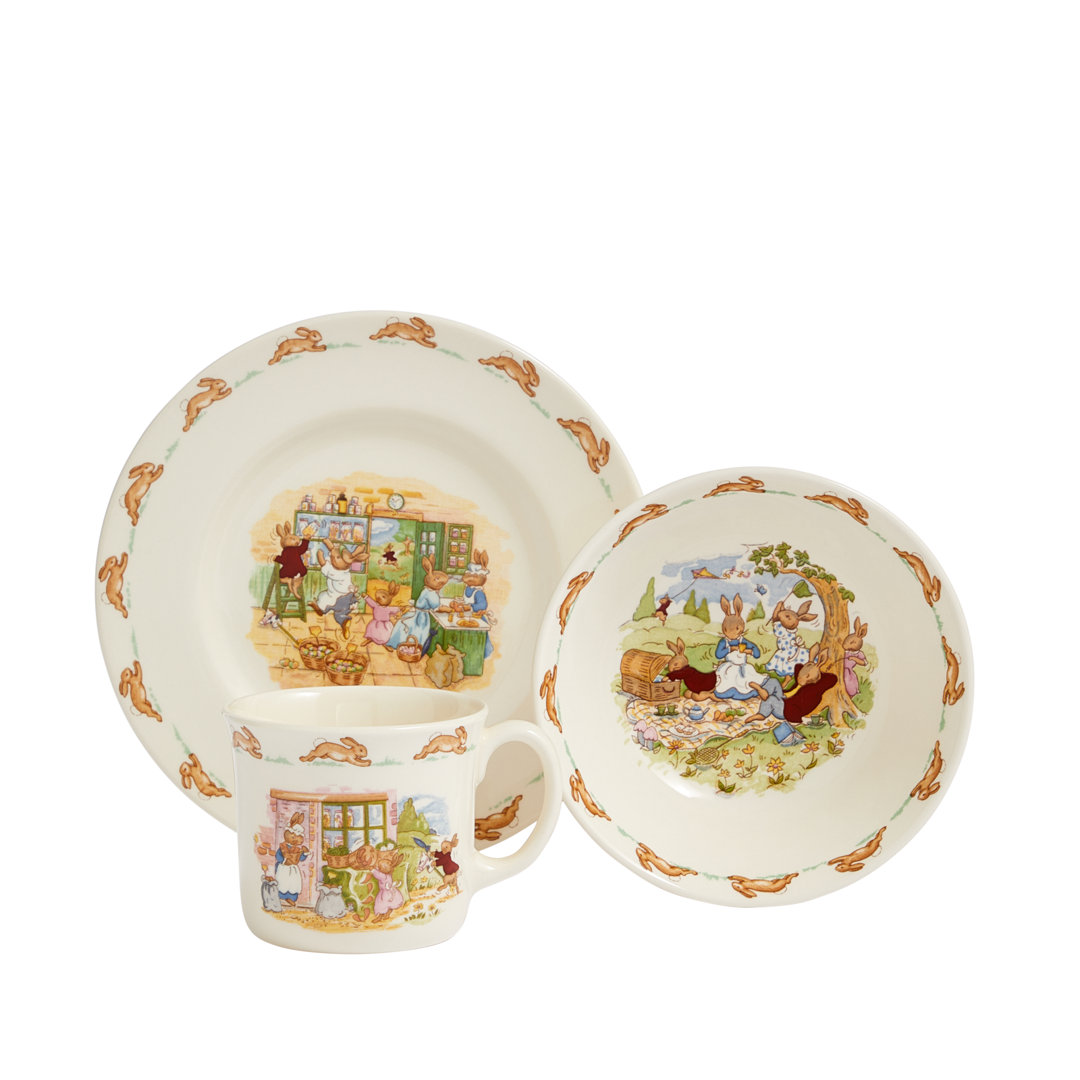 Royal Doulton, Bunnykins - Bowl, Plate & Mug Set