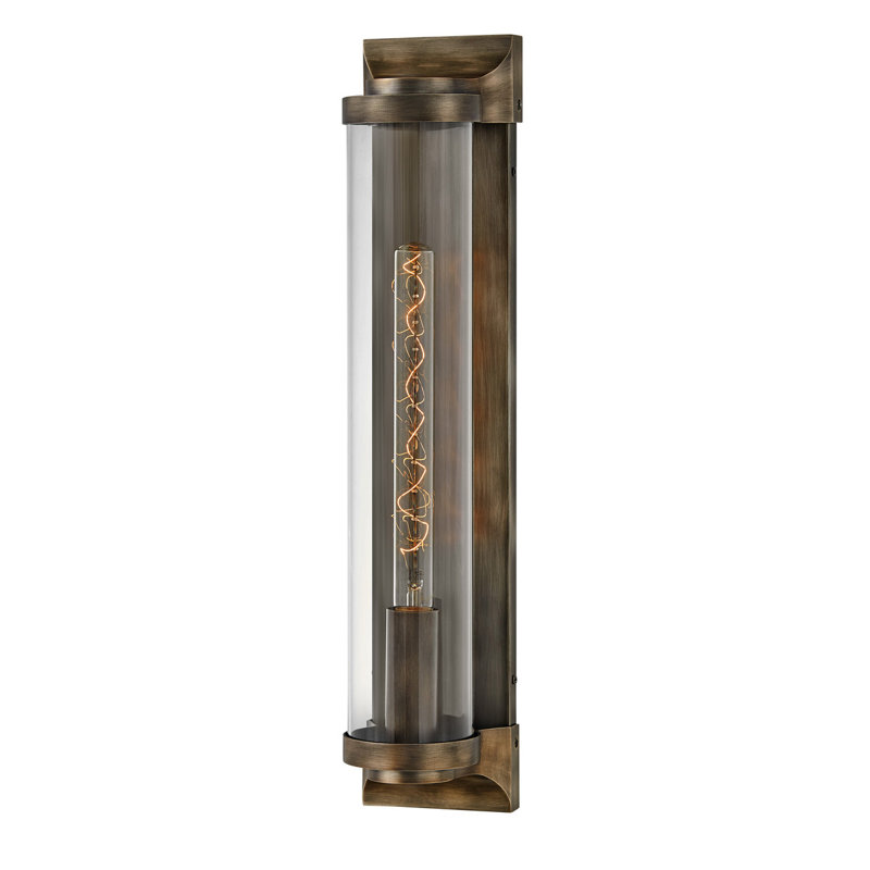 Plafonnier encastré d'extérieur Jill, Bronze brillant, H 22 po x l 4,5 po x P 4,5 po