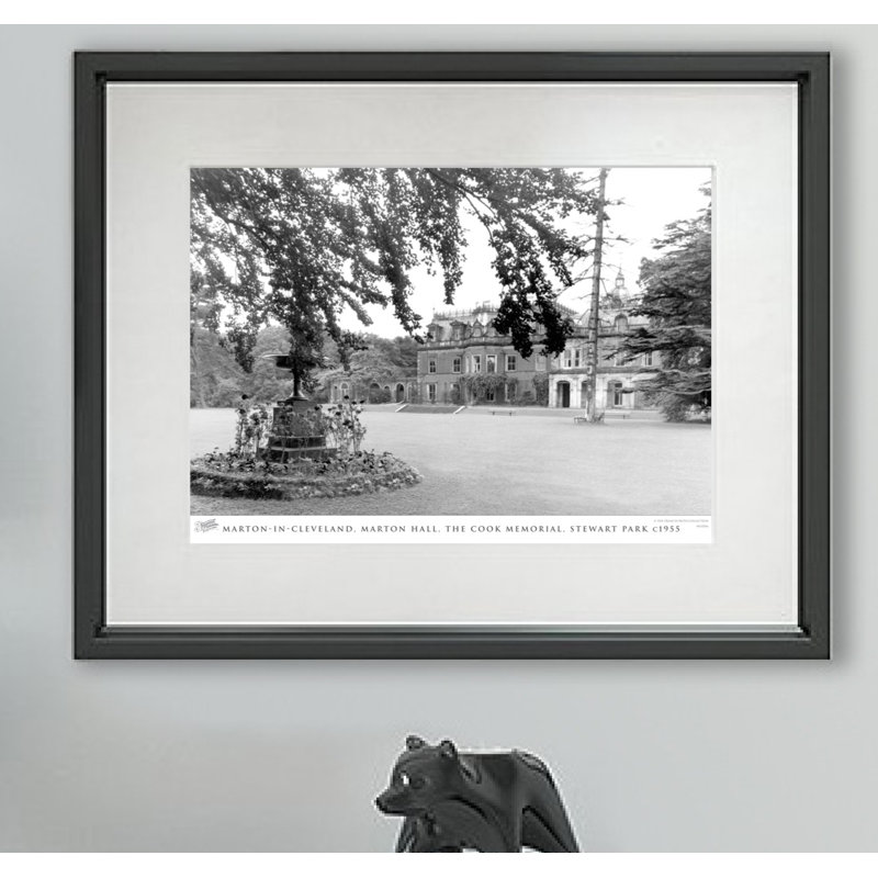 Marton In Cleveland, Marton Hall, The Cook Memorial, Stewart Park C1955 - Single Picture Frame Print