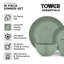 Tower 16 Piece Dinner Set, Smooth Matte Glaze Finish, Crafted from Strong & Durable Stoneware, Chip & Scratch Resistant, Dishwasher & Microwave Safe, T867035SGE-131439085